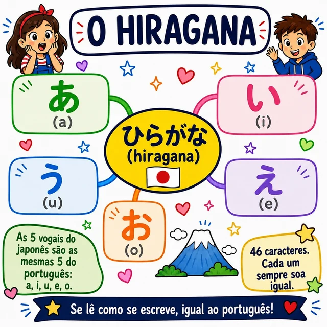 Mapa mental: o hiragana, o silabário japonês