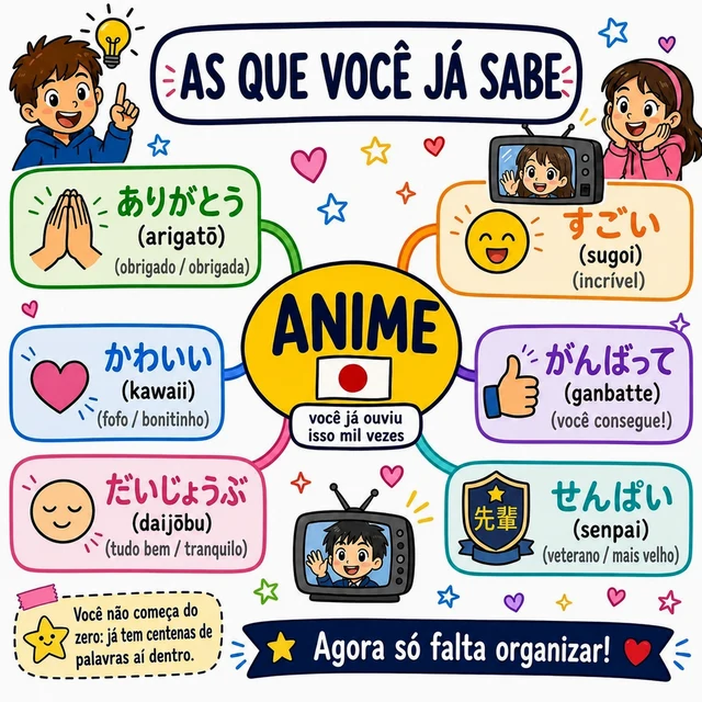 Mapa mental: as palavras japonesas que você já sabe